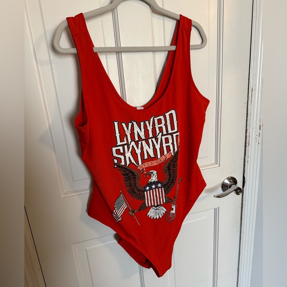 Forever 21 Red Graphic One Piece Swimsuit